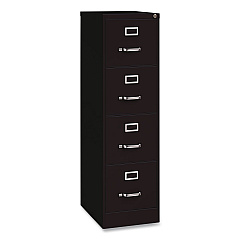 Hirsh Industries Commercial Vertical Letter File Cabinet, 4 Letter-Size File Drawers, 15 x 22 x 52, Black (17787)