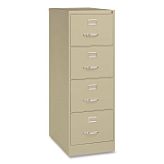 Hirsh Industries Commercial Vertical Legal File Cabinet, 4 Legal Size File Drawers, 18 x 26.5 x 52, Putty (14106)