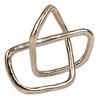 Mind Reader Geometric Infinity Sculpture, 3 x 8 x 6.25, Gold (SQUIGSIL)
