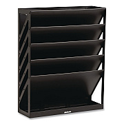 Mind Reader 5-Compartment Plastic Mountable Wall File, 5 Sections, Letter Size, 13 x 4.25 x 16, Black (WALLANCHBLK)