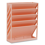 Mind Reader 5-Compartment Plastic Mountable Wall File, 5 Sections, Letter Size, 13 x 4.25 x 16, Pink (WALLANCHPNK)