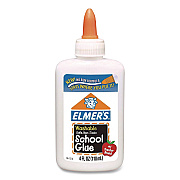 Elmer's Washable School Glue, 4 oz Bottle, Dries Clear (E304NREA)
