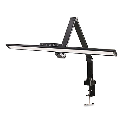 General Printing & Design Wellness Series LED Desk Lamp, Articulating Neck, 17.5" High, Black (EGPDL18BLKS)