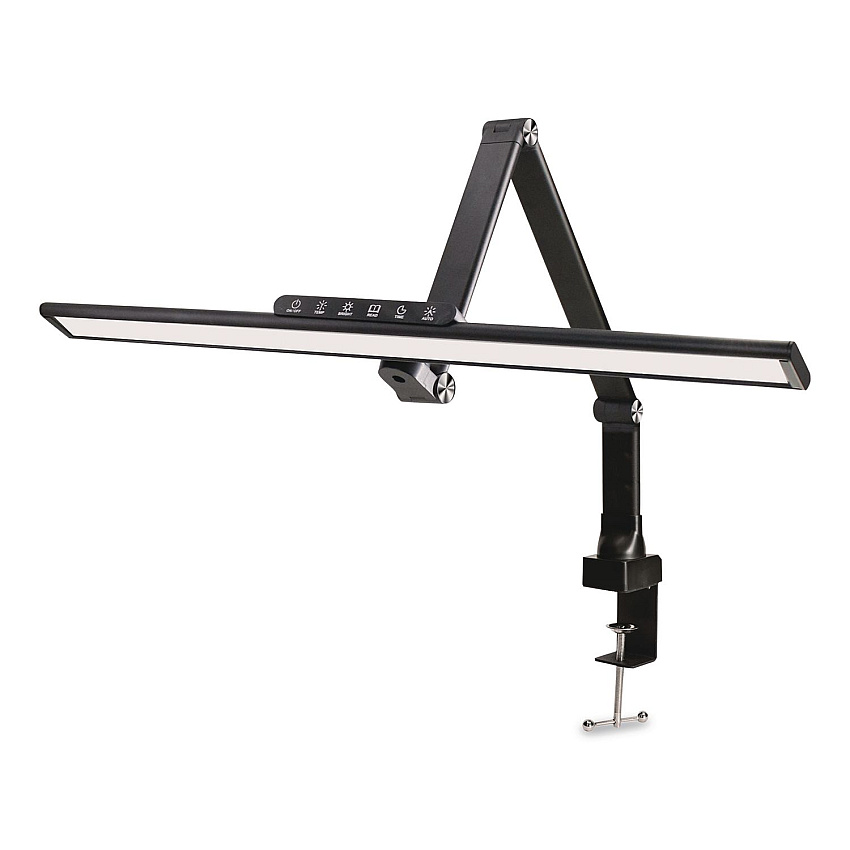 General Printing & Design Wellness Series LED Desk Lamp, Articulating Neck, 17.5" High, Black (EGPDL18BLKS)