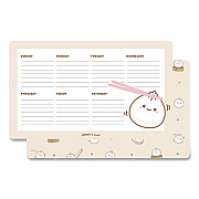 Denik Lil B Dumpling Notepad Calendar, 10 x 6, (52) White Sheets with Dumpling Graphic, Undated (DP1887)