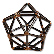 Mind Reader Metal Geometric Sculpture, 4.75 x 4.75 x 4.5, Black/Bronze (DECOBLK)