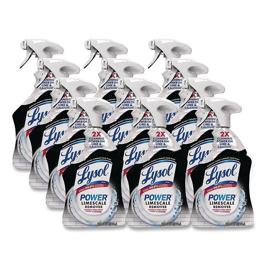 LYSOL Power Limescale Remover, Atlantic Fresh Scent, 32 oz Trigger Spray Bottle, 12/Carton (95816CT)