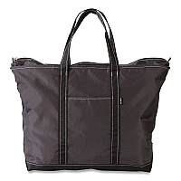 Large Nylon Everyday Lightweight Tote, 17" x 7.5" x 15", Granite/Black (2837295345)