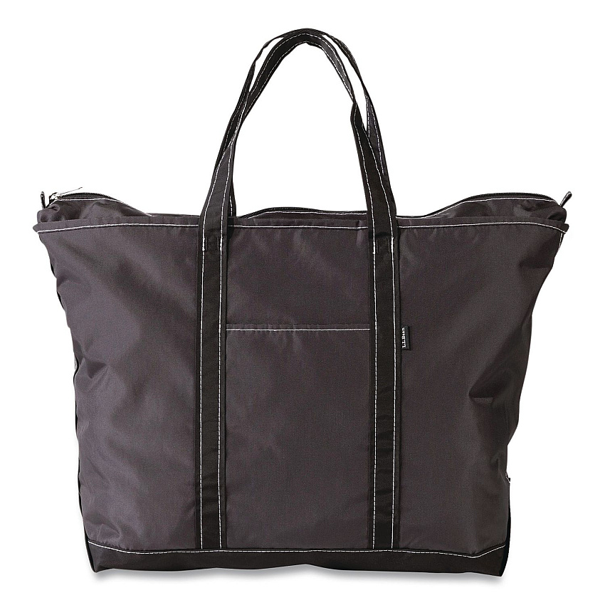 Large Nylon Everyday Lightweight Tote, 17" x 7.5" x 15", Granite/Black (2837295345)