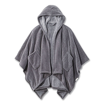 Cozy Chenille Wearable Throw, 58 x 60, Gray (5238848281)