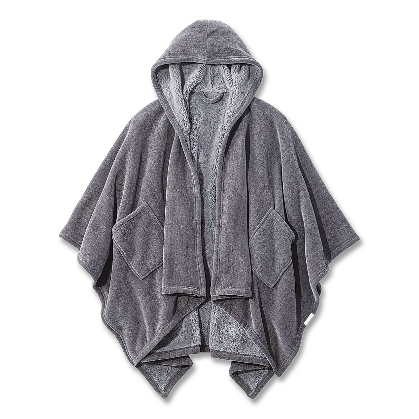 Cozy Chenille Wearable Throw, 58 x 60, Gray (5238848281)