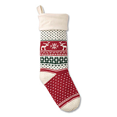 Fair Isle Christmas Stocking, 7.5 x 24, Red Fair Isle Print (52138249745)