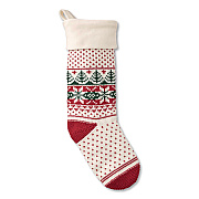 Fair Isle Christmas Stocking, 7.5 x 24, Cream Fair Isle Print (52138238730)