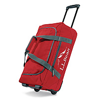 Adventure 22" Polyester Telescoping Carry-On Travel Duffel with Wheels, 22 x 12 x 9, Dark Red (52071141385)