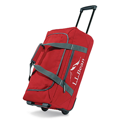 Adventure 22" Polyester Telescoping Carry-On Travel Duffel with Wheels, 22 x 12 x 9, Dark Red (52071141385)