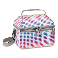 Flip-Top Insulated Lunch Box, 9 x 5 x 7, Rainbow Dots (50287250795)