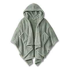Cozy Sherpa Wearable Throw, 58 x 60, Silver Sage (51484649461)