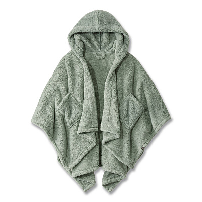 Cozy Sherpa Wearable Throw, 58 x 60, Silver Sage (51484649461)