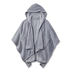 Cozy Chenille Wearable Throw, 60 x 58, Shadow Blue (52388429707)