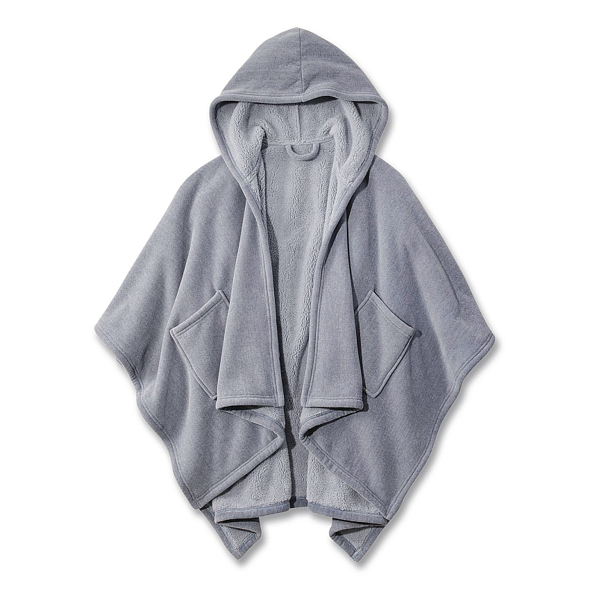 Cozy Chenille Wearable Throw, 60 x 58, Shadow Blue (52388429707)