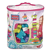 Mattel MEGA BLOKS First Builders Big Building Bag, Ages 1 to 5, 80 Pieces (DCH62)
