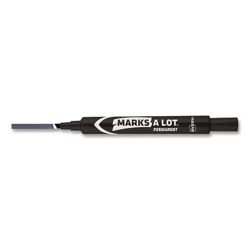 Avery MARKS A LOT Tank Permanent Marker, Chisel Tip, Black (08888EA)