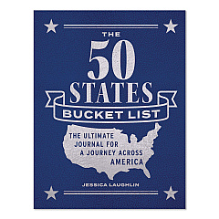 Quarto 50 States Bucket List Guided Journal, Blue Cover, (176) 8.75 x 6.75 Sheets (978076038849)