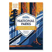 Quarto National Parks Sticker and Logbook Guided Journal, Blue/Brown Graphic Cover, (208) 8 x 6 Sheets (978078584426)