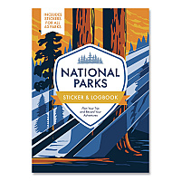 Quarto National Parks Sticker and Logbook Guided Journal, Blue/Brown Graphic Cover, (208) 8 x 6 Sheets (978078584426)