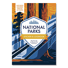 Quarto National Parks Sticker and Logbook Guided Journal, Blue/Brown Graphic Cover, (208) 8 x 6 Sheets (978078584426)