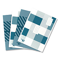 Scotch Designer Self-Sealing Bubble Mailer, #5, Self-Adhesive Closure, 10.5 x 15, Blue, 4/Pack (8915DB54)