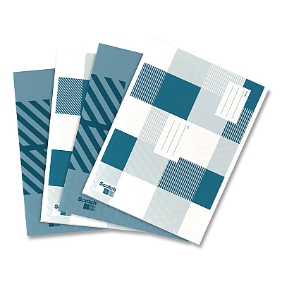 Scotch Designer Self-Sealing Bubble Mailer, #5, Self-Adhesive Closure, 10.5 x 15, Blue, 4/Pack (8915DB54)