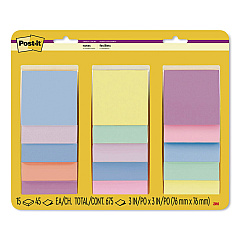 Post-it Notes Super Sticky Super Sticky Notes, 3" x 3", Randomly Assorted Energy Boost and Playful Primaries Colors, 45 Sheets/Pad, 15 Pads/Pack (65415SSPS2)