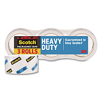 Scotch 3850 Heavy-Duty Packaging Tape, 3" Core, 1.88" x 43.7 yd, Clear, 3/Pack (3850403)