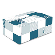 Scotch Designer Small Mailing/Shipping Box, 6 x 9 x 3.75, Blue/White Plaid (SDBOXSM)