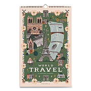 World Travel Monthly Wall Calendar, 11 x 17, Multicolor Sheets, 12-Month (Jan to Dec): 2026 (CAL095)