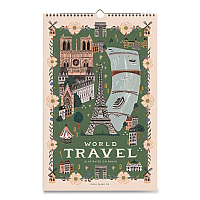 World Travel Monthly Wall Calendar, 11 x 17, Multicolor Sheets, 12-Month (Jan to Dec): 2026 (CAL095)