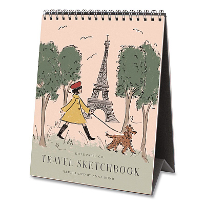 Travel Sketchbook Monthly Desk Calendar, 6 x 7.5, Travel Artwork Sheets, 12-Month (Jan to Dec): 2026 (CAL101)