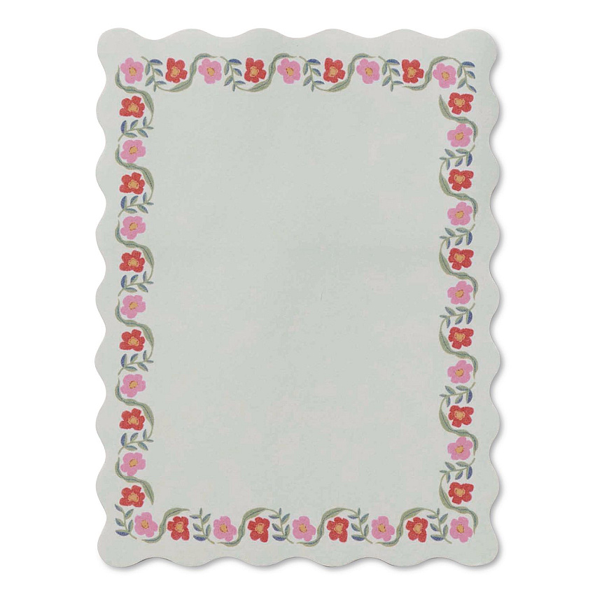 Delphine Floral Self-Stick Notes , 3.3" x 4.1", White/Multicolor, 50 Sheets/Pad (NPH005)