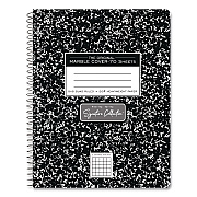 Roaring Spring Signature Collection Composition Notebook, Quadrille Rule (5 sq/in), Black Marble Cover, (70) 9.75 x 7.5 Sheets (10113)