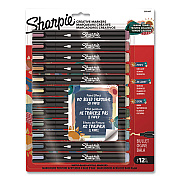 Sharpie Water-Based Paint Markers, Bullet Tip, Assorted Warm Tone Colors, 12/Pack (2221937)