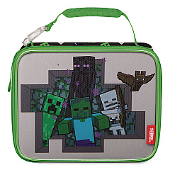 Thermos Minecraft Insulated Soft Lunch Bag, 9.5 x 3.75 x 7.5, Black/Green/Multicolor (K225055006ST)
