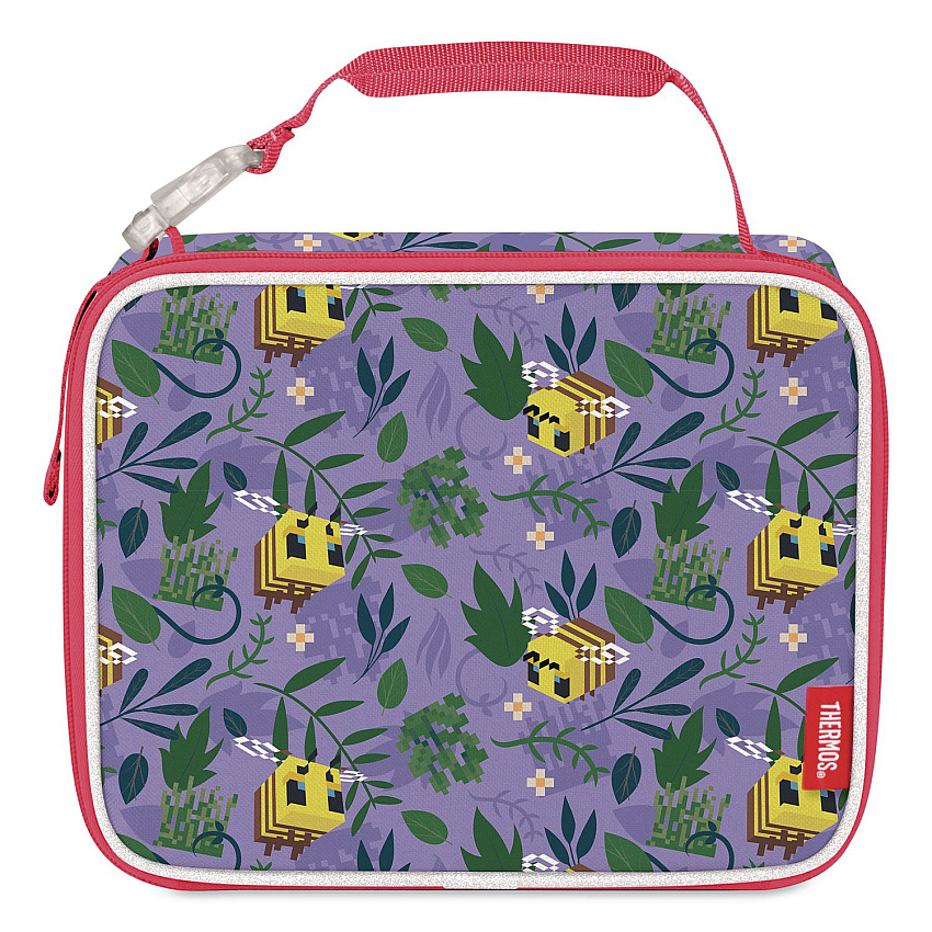 Thermos Kids Minecraft Bees Insulated Soft Lunch Bag, 9.5 x 3.75 x 7.5, Multicolor Minecraft Bee Artwork (K225155006ST)