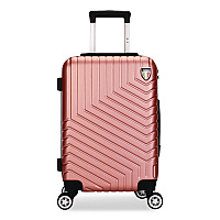 TUCCI SPETTACOLO Hardside Carry-On Spinner Suitcase, 13.7 x 8.2 x 20, Rose Gold (T072220INRGD)