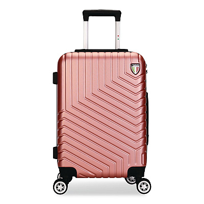 TUCCI SPETTACOLO Hardside Carry-On Spinner Suitcase, 13.7 x 8.2 x 20, Rose Gold (T072220INRGD)