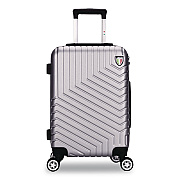 TUCCI SPETTACOLO Hardside Carry-On Spinner Suitcase, 13.7 x 8.2 x 20, Titanium Silver (T072220INTSL)