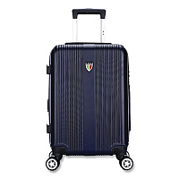TUCCI TESORO Hardside Carry-On Spinner Suitcase, 13.7 x 7.6 x 22.8, Blue (T073120INBLU)