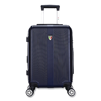 TUCCI TESORO Hardside Carry-On Spinner Suitcase, 13.7 x 7.6 x 22.8, Blue (T073120INBLU)