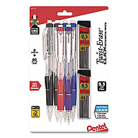 Pentel Twist-Erase CLICK Mechanical Pencil, 0.5 mm, HB (#2), Assorted Barrel Colors, 6/Pack (PD275TLBPS6M)