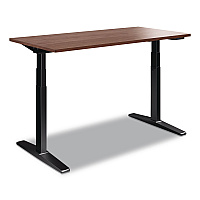 Workplace2.0 Electric Adjustable Standing Desk with Micro Movements, 55.1" x 27.6" x 25.6" to 51.2", Espresso/Gray (WP63152)